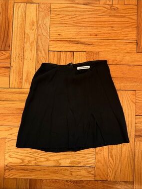 Reformation Black Mini Skirt with Front Slit